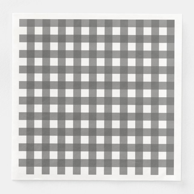 Guardanapo De Papel De Jantar Vichy Gris clair (Frente)