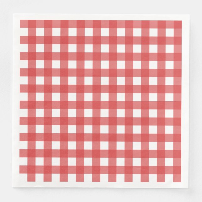 Guardanapo De Papel De Jantar Vichy Rouge (Frente)