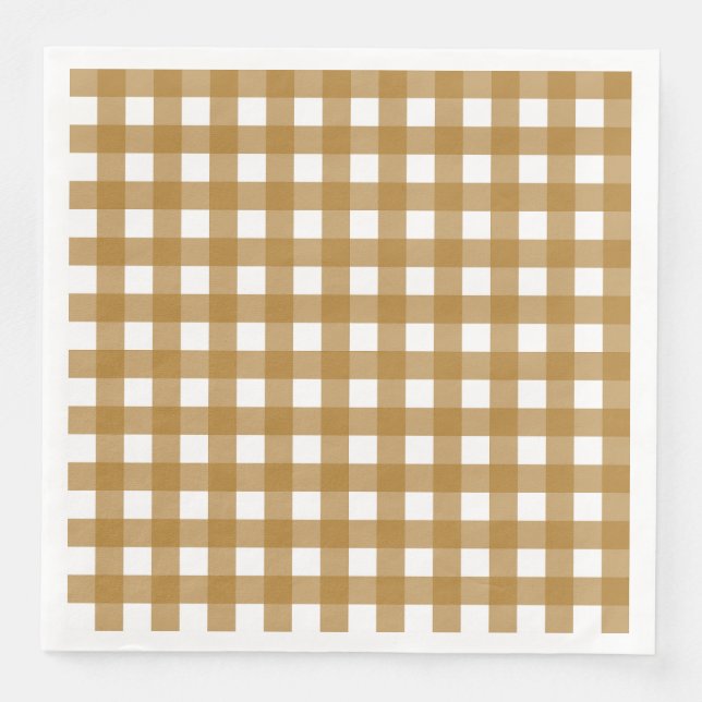 Guardanapo De Papel De Jantar Vichy Sienne (Frente)