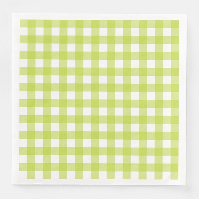 Guardanapo De Papel De Jantar Vichy Vert pomme (Frente)