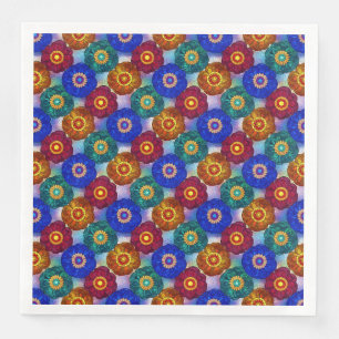 Guardanapo De Papel De Jantar Vidro Fosco Abstrato Vermelho Verde Azul Laranja