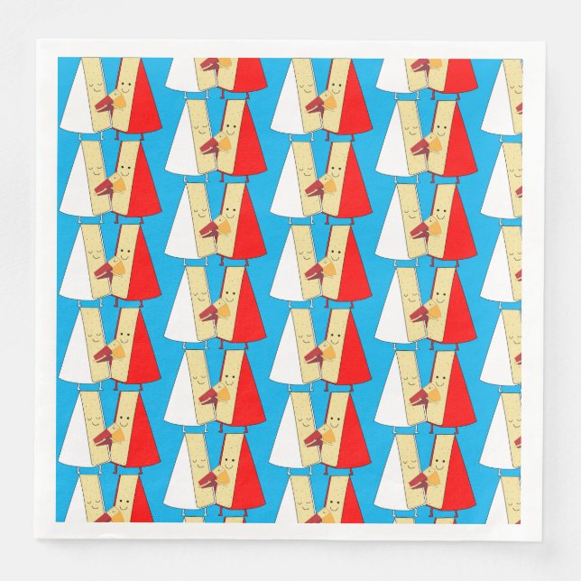 Guardanapo De Papel De Jantar Vinhos E Queijos Amantes (Frente)