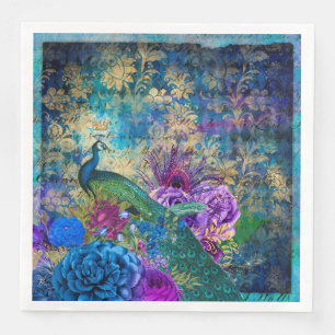 Guardanapo De Papel De Jantar Vintage Peacock para todas as ocasiões