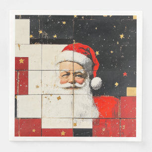 Guardanapo De Papel De Jantar Vintage Santa Claus