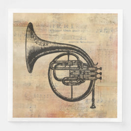 Guardanapo De Papel De Jantar Vintage, vitoriano, desoupágina francesa do Horn E