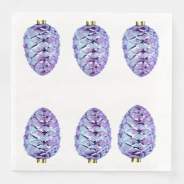 Guardanapo De Papel De Jantar Violet Pinecones Paper Napkin