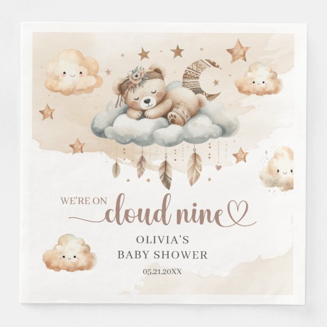 Guardanapo De Papel De Jantar Vivo marrom-aquarela velas planas nu (Frente)