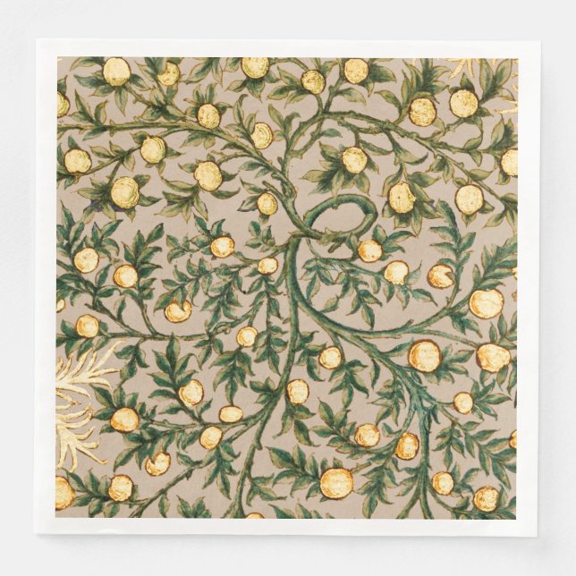 Guardanapo De Papel De Jantar William Morris Floral Fruta Garden Flower Classic (Frente)