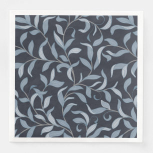 Guardanapo De Papel De Jantar William Morris Inspirou Mesa Azul Folha Decor