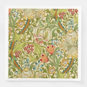 Guardanapo De Papel De Jantar William Morris Ouro Lily Vintage Pré-Raphaelite
