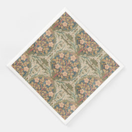 Guardanapo De Papel De Jantar William Morris Rosa Wreath Vintage Rosa