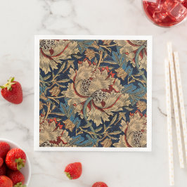 Guardanapo De Papel De Jantar William Morris Vintage Padrão Floral Vermelho