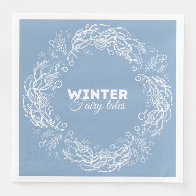 Guardanapo De Papel De Jantar Winter Holidays Fairy Tales. (Frente)
