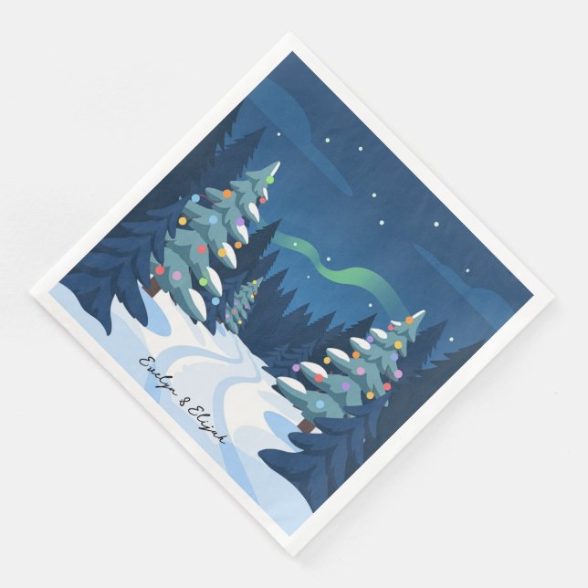 Guardanapo De Papel De Jantar Winter Wonderland Style Christmas Party Napkin (Canto)