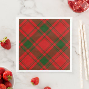 Guardanapo De Papel De Jantar Xadrez verde tartan tartan MacQuarrie