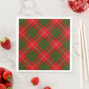 Guardanapo De Papel De Jantar Xadrez vermelha tartan tartan