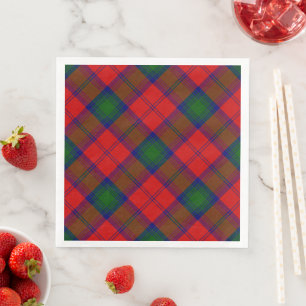 Guardanapo De Papel De Jantar Xadrez vermelho verde tartan Lindsay