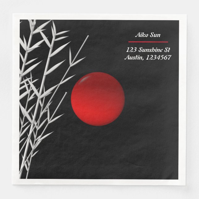 Guardanapo De Papel De Jantar Zen Art, boa sorte, personalizado (Frente)