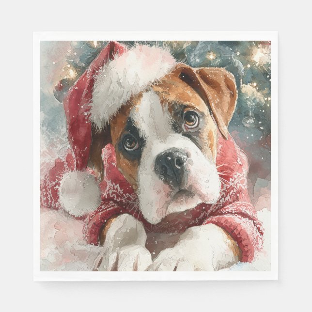 Guardanapo de Papel de Natal Boxer (Frente)