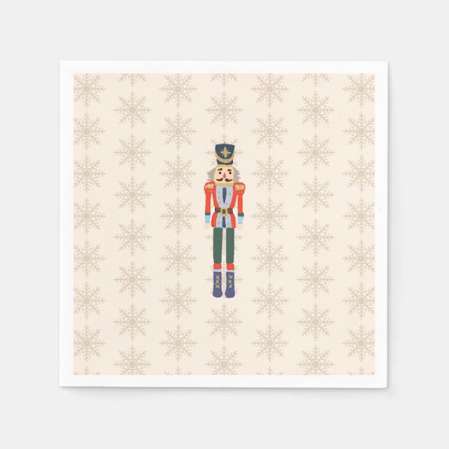 Guardanapo de Papel de Natal com Padrão de Floco d (Frente)