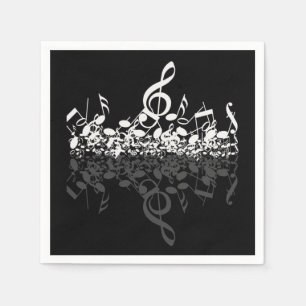 Guardanapo de papel de notas da música nada mas d