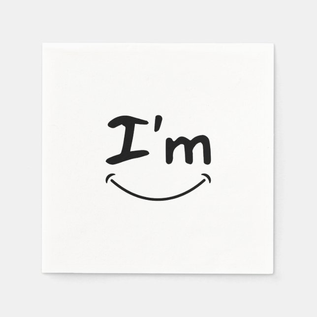 guardanapo de papel de sorriso de luxo (Frente)