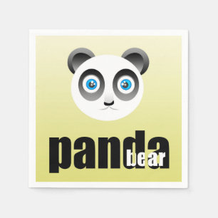 Guardanapo de papel de urso de panda