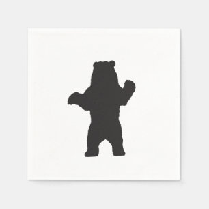 Guardanapo de papel de urso preto