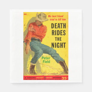 Guardanapo De Papel Death Rides the Night Western book cobrir