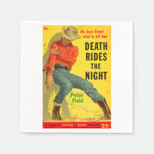 Guardanapo De Papel Death Rides the Night Western book cobrir