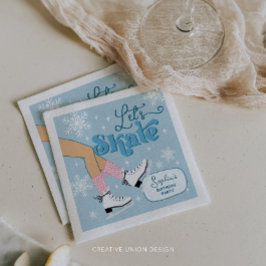 Guardanapo De Papel Decado do Partido do Skate de Inverno de Aniversár