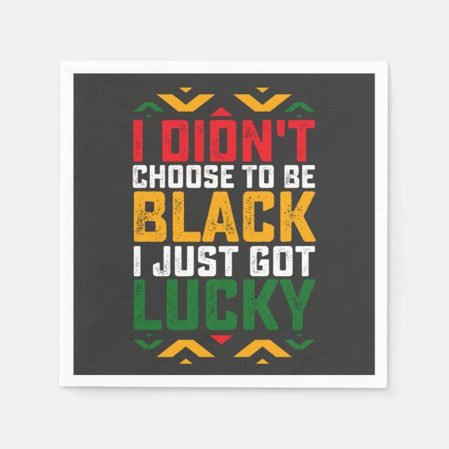 Guardanapo De Papel Décimo-Junho Não Escolhi Ser Negro (Frente)