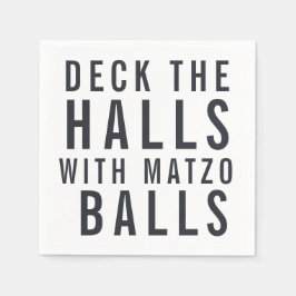 Guardanapo De Papel Deck the Halls com Matzo Balls | Hanukkah