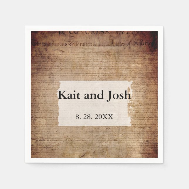 Guardanapo De Papel Declaração de Independência 📜 Histórica (Frente)