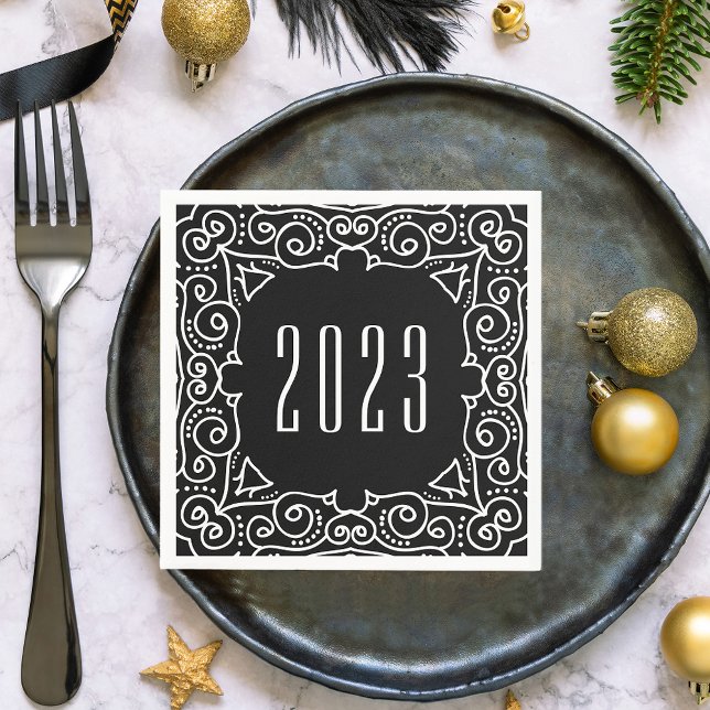 Guardanapo De Papel Deco Ano Novo | Festa de Ano Novo (Criador carregado)