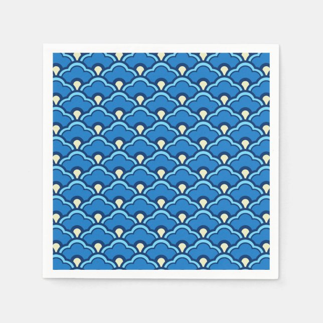 Guardanapo De Papel Deco Chinês Espalhaços, Ocean Blue e Indigo (Frente)