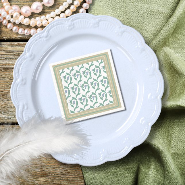 Guardanapo De Papel Deco Floral Verde de Videiras de William Morris (Criador carregado)