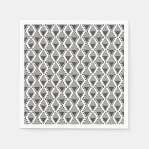 Guardanapo De Papel deco geométrico impressão de cinza de branco