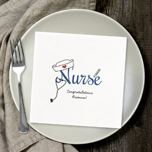 Guardanapo De Papel Decoração BSN RN LPN do comensal da graduação