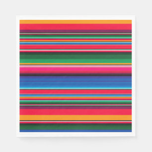 Guardanapo De Papel Decoração Colorida de Festa com Serape Mexicano