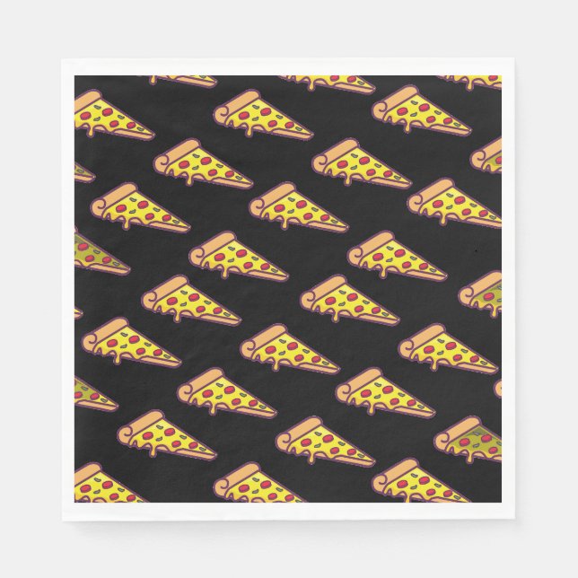 Guardanapo De Papel Decoração de Aniversário Festa de Pizza | Tema Div (Frente)