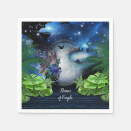 Guardanapo De Papel Decoração de Casamento da Galáxia do Espaço Exteri