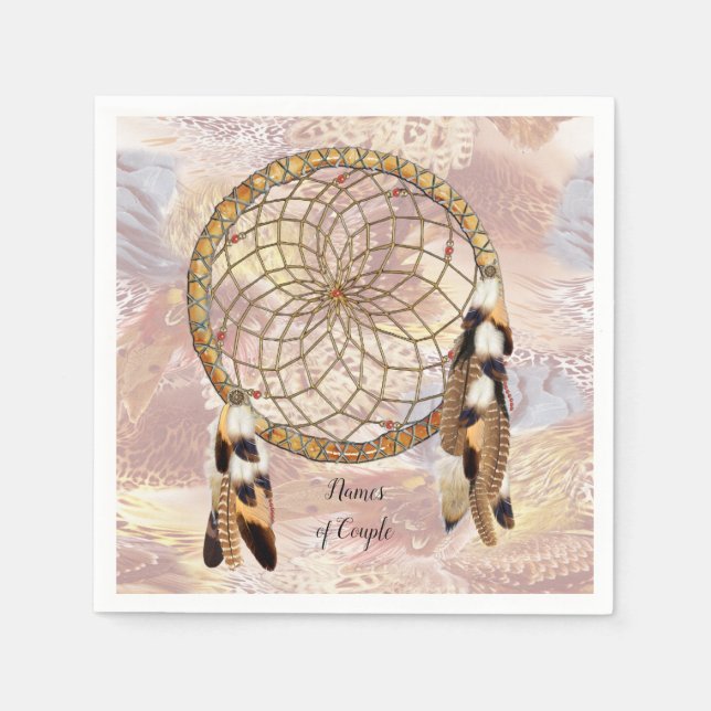 Guardanapo De Papel Decoração de Casamento Dream Catcher (Frente)