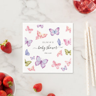 Guardanapo De Papel Decoração de Chá de Bebê Borboleta