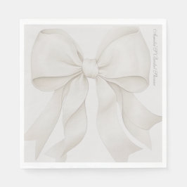 Guardanapo De Papel Decoração de Chá de Noiva Elegante com Laço