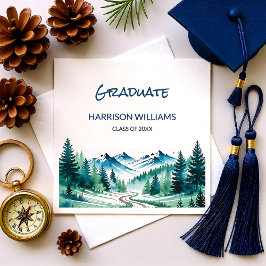 Guardanapo De Papel Decoração de Festa de Graduação de Aventura na Mon