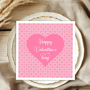 Guardanapo De Papel Decoração de Mesa de Corações Rosa Vermelhos Român