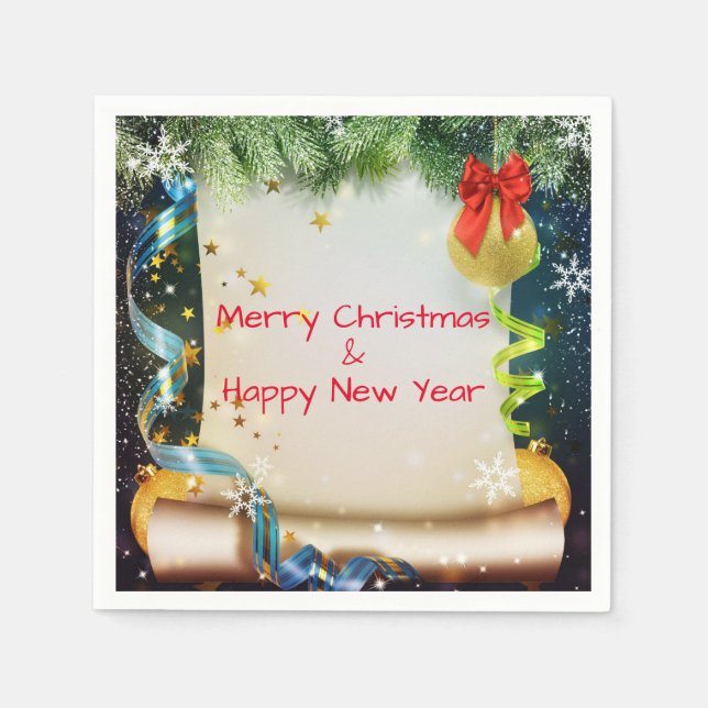 Guardanapo De Papel Decoração de Natal (Frente)