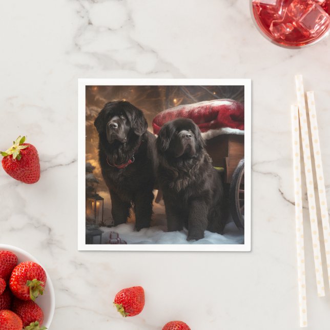 Guardanapo De Papel Decoração de Natal de Newfound Snowy Sleigh (Insitu)