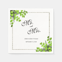 Guardanapo De Papel Decoração de Samambaia de Canto Elegante Casamento